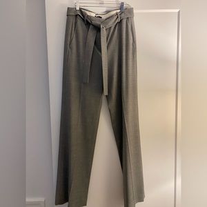 J. Crew Wool Blend High-waisted Trousers with Tie Belt